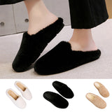 Womens Slippers Fluffy Slide Sliders Winter Warm Furry Slip on Shoe Round Toe