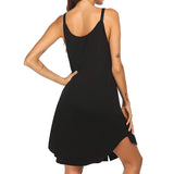 Lumento Pregnant Women Sleepshirt Sleeveless Nightgown Button Down V Neck Pajamas Dress