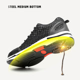 STEEL TOE CAP SAFETY WORK TRAINERS MENS WOMENS BOOT HIKING SHOES UNISEX SNEAKERS