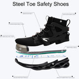 Steel Toe Cap Safety Shoes Shock Absorbing Trainers Mens Womens Boot Work Hiking