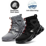 Steel Toe Cap Safety Shoes Shock Absorbing Trainers Mens Womens Boot Work Hiking