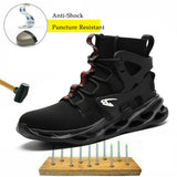 Steel Toe Cap Safety Shoes Shock Absorbing Trainers Mens Womens Boot Work Hiking