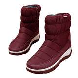 Womens Snow Boots Ladies Winter Warm Slip-On Outdoor High Top Boot Shoes