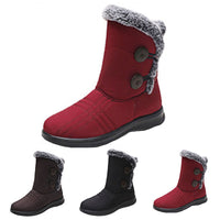 Womens Waterproof Fur Lined Snow Ankle Boots Ladies Winter Warm Rubber Sole Shoe