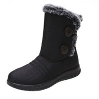 Womens Waterproof Fur Lined Snow Ankle Boots Ladies Winter Warm Rubber Sole Shoe
