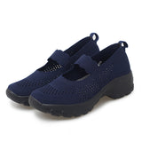 Womens Slip On Trainers Sneakers Ladies Mesh Breathable Loafers Platform Shoes