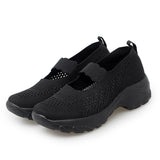 Womens Slip On Trainers Sneakers Ladies Mesh Breathable Loafers Platform Shoes