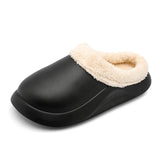 Mens Warm Slippers Casual Non-slip waterproof Home comfort Slip-on Shoes