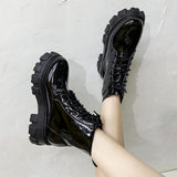 Ladies Ankle Mid Calf Chelsea Black Boots Shoes Chunky Heel Casual Comfy Shoes