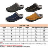 Men's Wide Toe Slippers with Soft Wool-Like Lined Suede Winter Warm Clog Slipper
