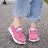 Mens Boat Shoes Slip On Lightweight Soft Deck Shoes Canvas Soft Cloth Loafers US