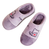 Womens Ladies Mule Sliders Slip On Faux Plush Lined Soft Winter Warm Slippers