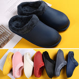 Womens Waterproof Mules Mens Fur Lined Garden Shoes House Warm Slippers Outdoor