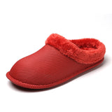 Womens Waterproof Mules Mens Fur Lined Garden Shoes House Warm Slippers Outdoor