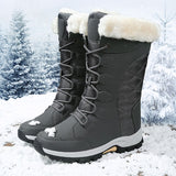 Women Snow Winter Warm Thick Bottom Platform Lace Up Fur Ankle Comfortable Boots