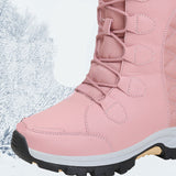 Women Snow Winter Warm Thick Bottom Platform Lace Up Fur Ankle Comfortable Boots