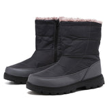 Unisex Women Men Plush Lined Warm Booties Walking Work Winter Platform Flat Soft Anti Slip Shoes