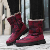Unisex Women Men Plush Lined Warm Booties Walking Work Winter Platform Flat Soft Anti Slip Shoes