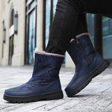Unisex Women Men Plush Lined Warm Booties Walking Work Winter Platform Flat Soft Anti Slip Shoes