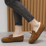 Women Lace Up Plush Ankle Boots Moccasin Casual Anti Skid Soft Warm Comfy Shoes