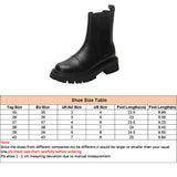 Womens Ladies Chelsea Ankle Black Boots Low Chunky Flat Low Heel Warm Shoes