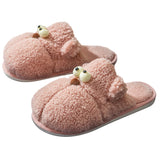 Ladies Womens Warm Lining Flat Slip On Bedroom Indoor Slippers Anti Slip Shoes