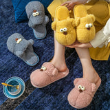 Ladies Womens Warm Lining Flat Slip On Bedroom Indoor Slippers Anti Slip Shoes