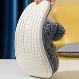 Ladies Womens Warm Lining Flat Slip On Bedroom Indoor Slippers Anti Slip Shoes