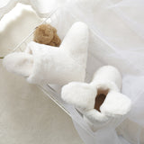 Women Indoor Slipper Snow Boot Slip On Flat Plush Mid Calf Booties Slides Cozy Shoes