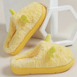 Womens Flat Heels Cosy Plush Slippers Winter Warm Comfort Floor Shoes Bedroom