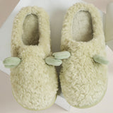 Womens Flat Heels Cosy Plush Slippers Winter Warm Comfort Floor Shoes Bedroom