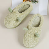 Womens Flat Heels Cosy Plush Slippers Winter Warm Comfort Floor Shoes Bedroom