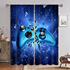Adult Waterproof Rod Pocket Curtain Modern Living Room Gamer Print Durable Blackout Bedroom 2 Panels/Set