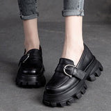 Women Fashion Platforms Goth Mary Jane Shoes Buckle Strap Round Toe Chunky Pumps