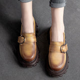 Women Fashion Platforms Goth Mary Jane Shoes Buckle Strap Round Toe Chunky Pumps