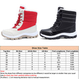 Women's Snow Boots Winter Waterproof Ankle Boots Warm Outdoor Fashion Lace-Up US