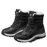 Women's Snow Boots Winter Waterproof Ankle Boots Warm Outdoor Fashion Lace-Up US