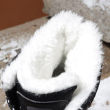 Women's Snow Boots Winter Waterproof Ankle Boots Warm Outdoor Fashion Lace-Up US