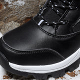 Women's Snow Boots Winter Waterproof Ankle Boots Warm Outdoor Fashion Lace-Up US