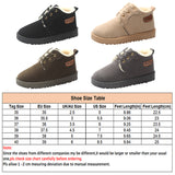 Women Boots Ankle Platform Cotton Warm Fur Snow Boots Winter Lace Up Flat Bootie