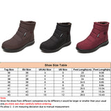 Women Winter Warm Ankle Boots Waterproof Side Zipper Fashion Snow Booties