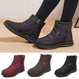 Women Winter Warm Ankle Boots Waterproof Side Zipper Fashion Snow Booties