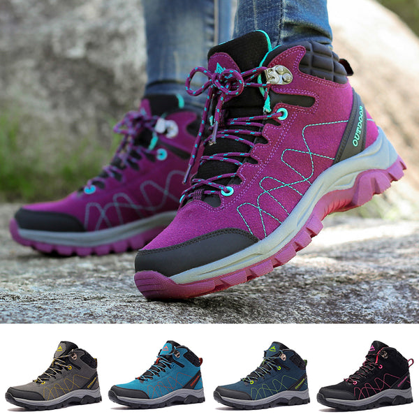 Mens Womens Hiking Trekking Shoes Running Lace Up Sneakers Trainers Ankle Boots