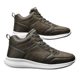 Mens Sneakers Trainers Flat Shoes Winter Warm Ankle Boot Lace Up Round Toe Shoes