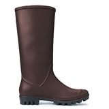 Women Rain Boots Round Toe Mid-Calf Solid Waterproof Casual Garden Buckle Boot