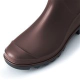 Women Rain Boots Round Toe Mid-Calf Solid Waterproof Casual Garden Buckle Boot