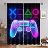Adult Waterproof Rod Pocket Curtain Modern Living Room Gamer Print Durable Blackout Bedroom 2 Panels/Set