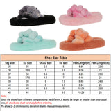 Womens Furry Slip On Slippers Comfortable Winter Warm Shoes Indoor House Sliders