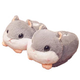 Womens Funny Warm Animal Slippers Furry Pink Pig Cute Cartoon Slippers House US