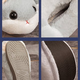 Womens Funny Warm Animal Slippers Furry Pink Pig Cute Cartoon Slippers House US